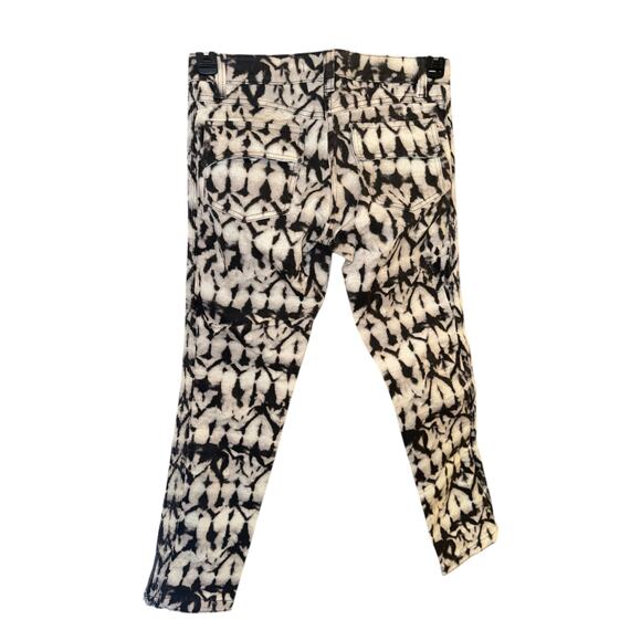 Isabel Marant pour H&M Tie Dye Moto Skinny Jeans – Size 6 Low-Rise Stretch Denim - Picture 3 of 11